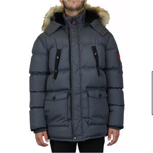 Spire By Galaxy NWT Men's Heavyweight Parka Jacket Detachable Hood Size XXL